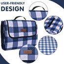 Extra Large Picnic Blanket 80''x 80'' Waterproof Foldable Picnic Mat for Beach, 5-Layer Outdoor Blanket for 6 to 8 Adults,Camping Grass Lawn Park Accessories Couple Park Wedding Registry(Navy Blue) by TinyTreasures Baby Boutique
