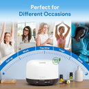 ASAKUKI 500ml Premium, Essential Oil Diffuser with Remote Control, 5 in 1 Ultrasonic Aromatherapy Fragrant Oil Humidifier Vaporizer, Timer and Auto-Off Switch Brown by TinyTreasures Baby Boutique