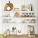 Fun Memories Deep Floating Shelves - 16" W x 9" D x 1.6" H Rustic Grey Wall Shelf - Wall Mounted Shelves for Storage - Wooden Shelves with Invisible Brackets for Living Room, Farmhouse - Set of 2 by CozyNest Decor