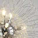 Modern Farmhouse Chandelier, Sputnik Crystal Beaded Pendant Lamp, Round Sunflower Chrome Hanging Light Fixtures for Dining Room Foyer Bedroom Kitchen Island (Chrome 12Lights) by CozyNest Decor