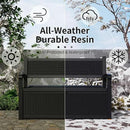 DRATO 75 Gallon Storage Bench Deck Box Outdoor Indoor,Lockable Durable All-Weather Seating with Hidden Storage,Deck Storage for Garden, Pool, Patio,Black by CozyNest Decor