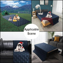 100% Waterproof Dog Bed Cover 30x70 inch Reversible Pad Reusable Camping Mat for Kids/Pet/Dog/Cat Washable Geometric Embroidery Blanket Patchwork Navy+Burgundy by TinyTreasures Baby Boutique