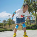 Youth/Kids Knee Pads Elbow Pads Wrist Guards Protective Gear Set 6 Pcs for 3-15 Years Child Roller Skates, Skateboard, Cycling, Inline Skating, BMX Bike, Balance Bike, Scooter Riding and Other Outdoor Sports by TinyTreasures Baby Boutique