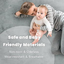 ACOMOPACK Baby Play Mat for Floor 1.3" Thick Memory Foam 50x50 Soft Velvet Playpen Mat for Kids,Infants,Toddlers,Tummy Time Crawling Mats with Non-Slip Bottom,Yoga,Tatami,Nursery Rug（Light Grey） by CozyNest Decor