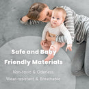 ACOMOPACK Baby Play Mat for Floor 1.3" Thick Memory Foam 50x50 Soft Velvet Playpen Mat for Kids,Infants,Toddlers,Tummy Time Crawling Mats with Non-Slip Bottom,Yoga,Tatami,Nursery Rug（Light Grey） by TinyTreasures Baby Boutique