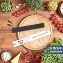 Dmore magnetic knife holder for wall—with 2 hooks, No Drilling 12 Inch black knife magnetic strip, Powerful knife magnet rack, include Adhesive Tape and screws for Knives, Utensils, and Tools by CozyNest Decor