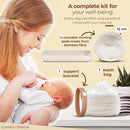 Comfort Shells® Reusable Nursing Pads – 14 Pack Ultra Soft Breast Pads + Laundry Bag + Nursing Clip Bracelet – Washable, Hypoallergenic – Absorbs Breast Milk Leaks by TinyTreasures Baby Boutique