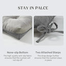 puredown® Chair Cushions for Dining Chairs, Tufted Memory Foam Chair Pads with Non-Slip Backing, Kitchen Seat Cushions with Ties, Washable Seat Pad Set of 4, 15.5" x 15.5" x 4", Dark Grey by CozyNest Decor