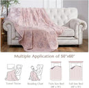 jinchan Boho 100% Cotton Muslin Twin Size 50x60 Inches Blanket Lightweight 4-Layer Quilted Soft Pink Red Floral Throw Blanket Reversible Comfy Flower Breathable All Seasons Couch Bedroom Decor by CozyNest Decor