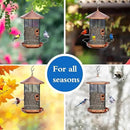 Large Bird Feeders for Outside: 12.6inch Metal for Outdoors Hanging with Copper for Garden Yard Outside Decor Cardinal Finch - Gardening Gifts for Women Men by CozyNest Decor