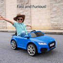 Licensed Audi Electric Kids Car, 12V Kids Ride-on Toy Car for Toddlers w/Remote - Dark Blue by TinyTreasures Baby Boutique