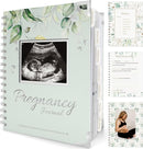 Pregnancy Journal for First Time Moms Gifts - 90 Pages Hardcover Pregnancy Memory Book, Beautiful & Cute Baby Book Keepsake, Ultrasound Baby Scrapbook, Mom To Be Gift (Sage) by TinyTreasures Baby Boutique