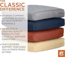 Classic Accessories Montlake FadeSafe Water-Resistant 25 x 22 x 4 Inch Wide Back Patio Quilted Lounge Cushion, Spice by GreenHaven Gardens