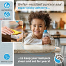 12-Pack Corner Protectors Baby Proof, Furniture Corner and Edge Safety Bumpers, Soft Rubber Foam Cushion Covers, 3M Taped Corner Guards, Baby Child Proofing Pads, Table Corner Protectors, White by TinyTreasures Baby Boutique