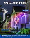 Solar Spot Lights Outdoor, 9 Lighting Modes RGB, Solar Lights Outdoor Waterproof IP65, 63 LED Landscape Spotlights for Holiday Decorations by GreenHaven Gardens