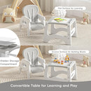 Xilingol 8 in 1 Convertible Baby High Chair W/Wheels, Baby Feeding Chair W/Adjustable Backrest & Removable Dual Tray, Building Block Table & Chair Set, HighChair for Babies & Toddlers (Grey) by TinyTreasures Baby Boutique