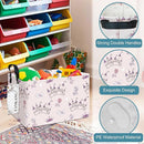 FANKANG Storage Bins, Nursery Hamper Canvas Laundry Basket Foldable with Waterproof PE Coating Large Storage Baskets for Kids Boys and Girls, Office, Bedroom, Clothes,Toys(Rec-Princess Castle by TinyTreasures Baby Boutique