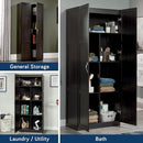 Sauder Storage Cabinet/ Pantry cabinets, 29.61 " x D: 16.02 " x H: 71.50", Cinnamon Cherry finish by CozyNest Decor