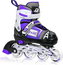 Adjustable Inline Skates for Kids, Teens, and Adults – ABEC-7 Bearings, PU Wheels, Comfortable Fit, for Indoor and Outdoor Skating by TinyTreasures Baby Boutique