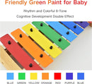 MUSICUBE Xylophone with Harmonica for Kids Orff Instruments Wooden Xylophone with Mallets Toddler Baby Musical Instrument Educational Music Toys Christmas Day Gifts for Boys Girls by TinyTreasures Baby Boutique