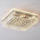 12-Lights Black Crystal Flush Mount Ceiling Light Fixtures,Elegant Crystal Chandelier Pendant Ceiling Lamp for Bedroom,Living Room,Dining Room,Hallway H5.9 x W20 x L20 (Bulb Not Included)Square by CozyNest Decor