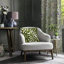 Alysheer Farmhouse Floral Leaves Embroidered Decorative Throw Pillow Cover 18x18 inches, Boho Tufted Flowers Embroidery Pattern Chic Cotton Cushion Case for Couch Bed Sofa Living Room(Olive Green) by CozyNest Decor