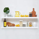 Homeforia White Floating Shelf 48 inches, High End Solid Real Wood 48inch Long Floating Shelves for Wall Mounted, White Wooden 48in Floating Shelves, Heavy Duty Bracket, 48 X 6.5 X 1.75 inch, Set of 2 by CozyNest Decor