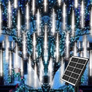 solar meteor shower lights outdoor, White by GreenHaven Gardens