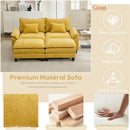 URRED Modular Sectional Sofa Comfy Cloud Couch, Modern Chenille Sofa Sleeper Deep Seat Couches with Ottoman/Pillows for Living Room (Yellow, 82.6''- 2 Ottomans) by CozyNest Decor