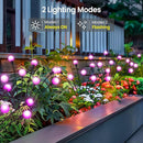 LETMY Solar Garden Lights - 6 Pack Upgraded Swaying Solar Lights Outdoor, 48 LED Firefly Lights Outdoor Waterproof Garden Decorations for Yard Patio Pathway (Purple) by GreenHaven Gardens