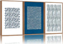 Tinonedraw Navy Blue White Framed Canvas Wall Art Set, Modern Geometric Dots Line Wall Decor, Neutral Abstract Shape Artwork, Cozy Contemporary Art Prints for Bedroom Living Room Office 16"x24"x3 by CozyNest Decor