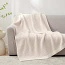 Snuggle Sac Heather Ivory Oversized Throw Blanket for Couch, Super Soft Warm Blankets Cozy Knit Fuzzy Lightweight Throw XL for Sofa, Bed, Heather Ivory, 50x 70 inches by TinyTreasures Baby Boutique