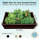 Raised Garden Bed - 2x4 ft Planter Box - Brown HDPE - No Tools Needed - DIY Kit for Urban Gardening, Flowers, Herbs & Vegetables - Made in The USA by GreenHaven Gardens