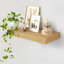 Deep Floating Shelves for Wall | 24 Inch Wide x 12 Inch Deep Floating Shelves | 24W x 12D Rustic Oak Wide Wall Shelves | Bookshelf Laundry Shelf TV Shelf by CozyNest Decor