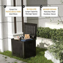 DRATO 31 Gallon Deck Box, Outdoor Storage Box for Patio Cushion, Sports Equipment, Garden Tools, Waterproof Resin Storage Box (Black) by CozyNest Decor