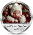 Personalized Newborn Photo Christmas Ornament 2025 - Baby’s First Holiday Keepsake - New Baby Custom Ornament - Gift for New Parents Mom Dad - Christmas, Birthday Gift for Boys, Girls by TinyTreasures Baby Boutique