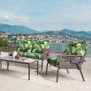 LVTXIII Outdoor Deep Seat Cushion 24"x24"x4" Patio Seat and Back Cushion Set Seasonal Chair Cushion for Dining Arm Chairs, Wicker Chairs and Garden Furniture Decoration, Swaying Palms Green by GreenHaven Gardens