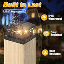 T-SUN Solar Powered Post Cap Lights Outdoor Waterproof for 4x4/5x5/6x6 Wooden/Vinyl Fences - Adjustable Warm/Cool White Modes for Deck, Mailbox, Garden, Porch, Patio, and Decorative Accents (6 Pack) by GreenHaven Gardens