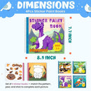 BulbaCraft 4Pcs Sticker Paint Books for Boys - Sticker Books by Number with Dinosaurs, Trucks, Animals and Under The Sea - Coloring Activity for Kids by TinyTreasures Baby Boutique