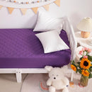 NTBAY 2 Pack Waterproof Mini Crib Mattress Protector, Quilted 24"x38" Fitted Mattress Cover - Machine Washable - Soft and Breathable Baby Mattress Pad Sheet for Mini Crib and Baby Playards, Purple by TinyTreasures Baby Boutique