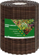 SnugNiture Corrugated Metal Garden Edging,8" x 20' Sturdy Lawn Edging Border,Landscape Edging Border for Lawn, Flower Bed,Garden and Yard(Brown) by GreenHaven Gardens