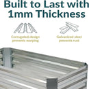 Sunnydaze Galvanized Raised Garden Bed - Metal Raised Bed for Gardening - Outdoor Planter Box for Flowers, Plants, and Vegetables - Silver - 48" W x 24" D x 12" H Rectangle by GreenHaven Gardens