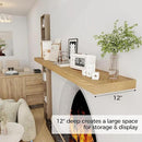 Fun Memories 72 Inch Floating Shelf, 12 Inch Deep Wall Shelf for Fireplace Mantel, Deep Storage Shelves for Home & Office, Wall Shelves with Invisible Bracket, Oak, Set of 1 by CozyNest Decor