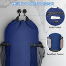BALEINE 120L Laundry Bag Backpack, 900D Oxford Fabric Large Travel Laundry Bags with Shoulder Straps and 2 Mesh Pockets for College Dorm, Apartment, Laundromat (Navy, 120L) by TinyTreasures Baby Boutique