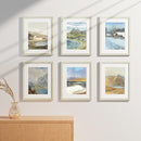 Vittanly 11x14 Picture Frames Set of 9, Shatter Resistant Plexiglass, Display 8x10 Pictures with Mat or 11x14 without Mat, Photo Frames for Wall or Tabletop, Engineered Wood, Whitemist by CozyNest Decor