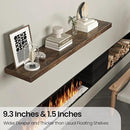 Floating Shelves for Wall, 48"W x 9.3"D x 1.5"H, Wooden Wall Mounted Display Shelf with Invisible Brackets for Living Room, Bedroom, Bathroom, Kitchen Decor and Storage, Set of 1, Rustic Brown by CozyNest Decor