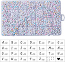 1400pcs Letter Beads, 4x7 mm Acrylic Alphabet Beads, Beads for Jewelry and Bracelet Making, in 28 Grid Box (White and Colorful) by TinyTreasures Baby Boutique
