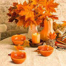 Dandat Fall Ramekins 6 oz Oven Safe Pumpkin Ceramic Ramekins Small Creme Brulee Dishes Dipping Pumpkin Baking Dish Shaped Bowl Plates for Serving Dip, Sauce, Condiments and Snack(24 Pcs) by CozyNest Decor