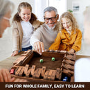 ropoda Shut The Box Game, Upgraded 12 Numbers Wooden Board Games for Adult and Kids, Shut The Box Dice Game -Addition Training, Fun for Family Game Night,Vintage Style by TinyTreasures Baby Boutique