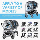bemece Double Stroller Rain Cover, Weather Shield Double Stroller for Front and Rear Seats Twin Stroller, Baby Outdoor Activities Accessories, Protects Children from Rain, Snow, Wind by TinyTreasures Baby Boutique
